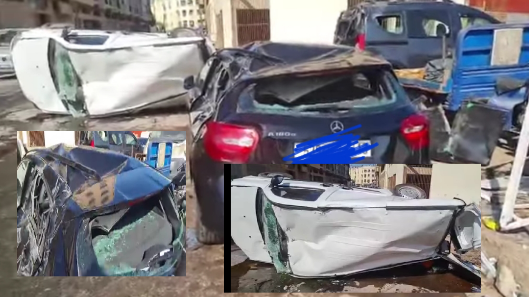 توقيف سائق تراكس مخمور في حالة هستيرية يدهس 4 سيارات بسيدي مومن