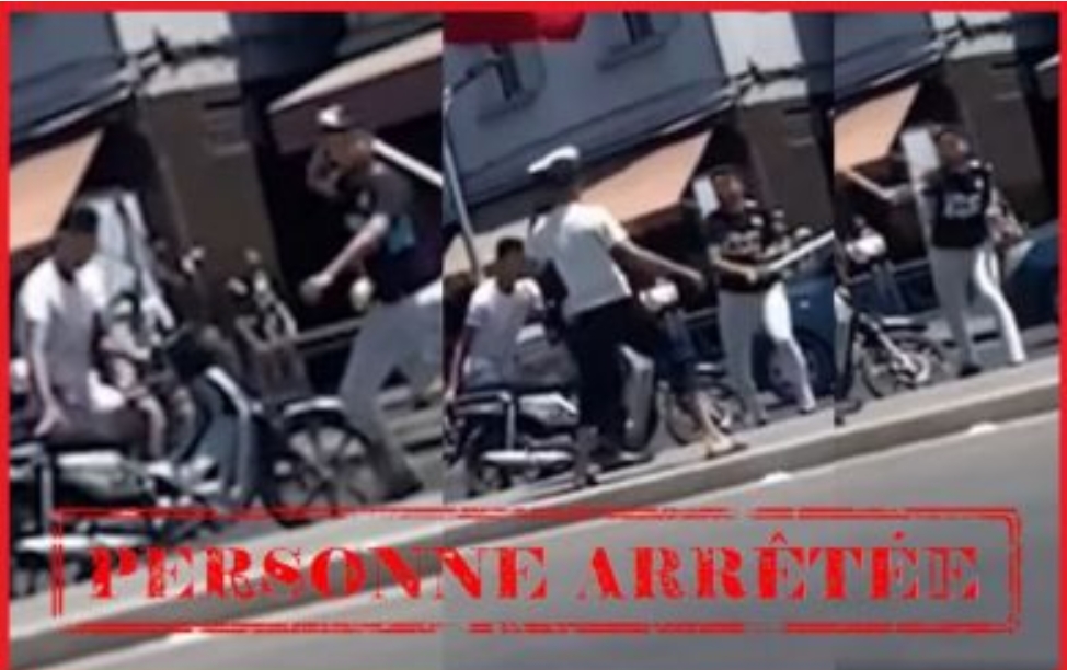 توقيف الشخص الذي ظهر في فيديو وهوا يهدد شرطي ويمنعه من توقيف دراجة نارية مسروقة
